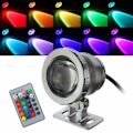 Pikkukuva 2 / 6: Vedenpitävä 10W RGB LED valo Puutarha Suihkulähde allas lampi kohdevalo Super kirkas vedenalainen valo lamppu