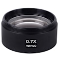 Miniatyrbillede 1 af 6: 0,7X Trinocular Stereo Mikroskop Auxiliary Objective Lens Barlow Lens 48mm Thread