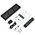Miniatyrbild 6 av 6: Programmerbar Fjärrkontroll LED crossfit timer Intervall Timer garage timer sport träning klocka Crossfit gym timer