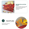 Miniatyrbillede 5 af 7: Jul Slæder Advent Kalender Ornamenter Træ Lysende Dekoration Gadget
