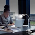 Miniatyrbillede 7 af 7: 360 grader Fleksibel Skrivebord Lampe Holder E27 Base Lys Socket Svanehals Clip-On Kabel Med On Off Switch