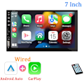 Miniatyrbillede 10 af 10: 7 tommer Bil Radio 1 Din Carplay Android Auto Multimedia Player