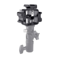 Miniatyrbilde 5 av 6: Trippel kald sko feste blits brakett med kulehode adapter telefon holder fotografi paraply holder