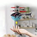 Miniatyrbilde 4 av 6: 2 Kanal Gesture Kontroll Fjæring Helikopter RC Fjernkontroll Fly Med Lading LED Lys