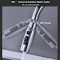 Miniatyrbild 4 av 6: Ny Kran Förlängare 360° Universal Rotation Förlängning Stänksäker Aerator 3 Modes Kök Sho Tillbehör Med Universal Adapter