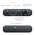 Miniatyrbillede 5 af 7: Bærbar HiFi Hovedtelefon Forstærker 3,5 mm AUX Input Output
