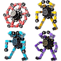 Pikkukuva 7 / 7: 4 Kpl Muutettavat Fidget Spinnerit Stressi Lisätys Sensoriset lelut