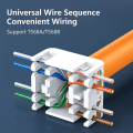 Miniatyrbillede 3 af 7: Afskærmet CAT8 Cat7 Cat6a Keystone Jack RJ45 Værktøjsmindre Type Zink Legering Modul Adapter Kobling