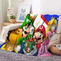 Miniatyrbillede 3 af 11: Super Mario Bros Jule tæppe Plys Tæppe Tæppe Ansigtsklud sengetæppe tæppe