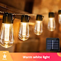 Miniatyrbild 7 av 7: LED Solar String Lights IP65 Vattentät Utomhus Jul Dekoration Glödlampa