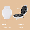 Miniatyrbild 5 av 5: Mini Donut Maker Maskin Non-stick Yta för Barn Frukost Snack Desserter Gör 7 munkar