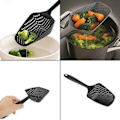 Miniatyrbillede 6 af 8: Bærbar Nylon Køkken Suppe Ske Sine Farverig Slev Anti-skoldning Skimmer Fry Mad Mesh Handy Filter Disk