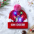 Miniatyrbillede 1 af 5: LED Jule Hue Sweater Strikket Beanie Jule Light Up Strikket Hue Jule Gave