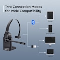Pikkukuva 5 / 7: H5 Bluetooth 5.0 kuulokkeet, PC langattomat kuulokkeet, 2 mikrofonit ENC nappikuulokkeet, latauksella jalusta USB sovitin