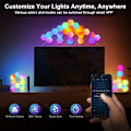 Miniatyrbilde 4 av 8: 8 stykker RGB LED Heksagon Lys Bluetooth Innendørs Vegg Lys APP Fjernkontroll Kontroll Natt Lys
