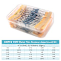 Miniatyrbillede 2 af 5: 300 stykker  30Værdier 1/4W Metal Film modstand kit med boks 10Ohm ~1M modstand 1% sæt modstande