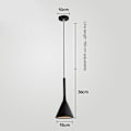 Miniatyrbilde 4 av 6: Moderne Led Pendel Lys Sort Kjøkken Inventar Soverom Bord Spisestue Rom Hengende Lampe