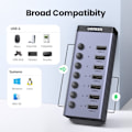 Miniatyrbilde 4 av 7: USB C Hub 5Gbps 7 Porter USB3.0 Splitter med Individual OFF/ON Switch LED Indicator  for PC Baptop MacBook Pro/Air