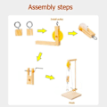Miniatyrbillede 5 af 6: Børn Gør-det-selv Videnskab Eksperiment Model Bygning Kits Manuel Kran Kreativt Legetøj Børn Tidlig læring Uddannelse Legetøj