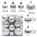 Miniatyrbild 4 av 4: 50 bitar Silver Rött Specialformad Jul Ball Ornament