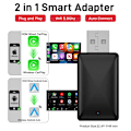 Miniatyrbilde 10 av 10: Kablet til Wireless CarPlay 2 in1 Mini Adapter Android Auto Smart Box Plug and Play