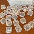 Miniatyrbild 1 av 4: 24 bitar Mini Square Förvaring Låda Transparent Plast Lådor För Smycken Förvaringsfodral