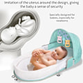 Miniatyrbillede 5 af 6: Baby seng vugger nyfødte sovende rede rejse senge foldbar babynest myggenet bassin spædbarn sove kurv