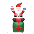 Miniatyrbillede 8 af 10: 1,5m Kæmpe oppustelig Snemand LED Glødende 1,8m Navidad oppustelig Julemand Jule Fest pynt