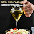 Miniatyrbillede 2 af 6: Diamant formet glas honning dispenser 200 ml stor kapacitet multifunktionel olie flaske eddike og sauce dispensere køkken værktøj