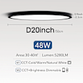 Miniatyrbilde 3 av 4: 20 tommer Stor tak lamper led lys for rom soverom Smart Lampe