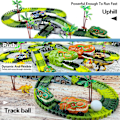 Miniatyrbild 5 av 8: Järnväg Racing Spår Lek Set Utbildnings Gör-det-själv Böj Flexibel Race Spår Elektronisk Blixt LED Ljus Bil Leksaker För Barn