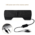 Miniatyrbild 5 av 7: Mini Portable Clipon USB Stereo Högtalare line Controller Soundbar