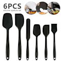 Miniatyrbild 2 av 7: 6 bitar Silicon Spatula Set Mat Grad Non Stick Värmebeständig Spatulas Turner