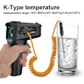 Miniatyrbillede 9 af 11: Infrarød termometer 800 grader eller 1472 Fahrenheit Høj temperatur meter