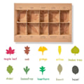 Miniatyrbild 7 av 7: Trä Löv Leksak Barn Montessori Biologisk Vetenskap Simulering Skog Löv Form Sortering Öppen Avslutad Utbildnings Sensorisk leksak