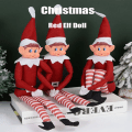 Miniatyrbilde 2 av 7: Rød jul alv dukke jule pynt jule bord jule tre pynt
