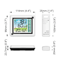 Miniatyrbild 6 av 6: Digital termometer väder station inomhus utomhus trådlös temperatur fuktighet mätare sensor väder hygrometer termometer
