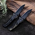 Miniatyrbilde 3 av 7: Utendørs Camping Survival Kniv Rustfritt Stål Fleggbar Kniv Multitool Lommekniver EDC Kniver