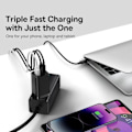 Miniatyrbilde 5 av 7: 65W GaN5 USB Type C lader oppgradert telefon adapter lader