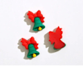 Miniatyrbillede 5 af 7: 20 stykker Søde Mini Tegnefilm Jule Serie Harpiks Figurin Håndværk Flatback Cabochon Ornament