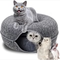 Miniatyrbild 1 av 8: Donut Husdjur Katt Tunnel Interaktiv Lek leksak Katt säng Dubbel Use Illrar Kanin Säng Tunnlar Inomhus leksaker