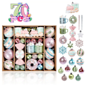 Miniatyrbild 5 av 5: Jul Macaron Glass Grädde Donut Former Ball Prydnad Jul Träd Hängande Hängen
