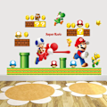 Pikkukuva 4 / 7: Mario Bros Luigi Yoshi Anime Oheislaitteet Lapset Makuuhuone 3D Tausta Seinämaalaus Tarrat