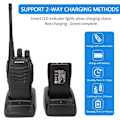 Miniatyrbilde 5 av 8: 2 pieces  Walkie Talkie UHF 400 470MHz 888s Long Range To Way Skinke Radios Transceiver for Jakt Hotell