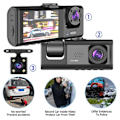 Miniatyrbild 5 av 6: Dash Cam Natt Vision Loop Inspelning IPS Skärm Kamera