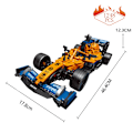 Miniatyrbillede 7 af 8: Bygning klodser F1 Formel Fjernbetjening Kontrol Super Racing Bil Moc Bricks RC Teknisk Model Legetøj