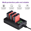 Pikkukuva 4 / 9: GoPro Hero 8 hero 7 hero8 Musta Akku GoPro 5 Hero 6 Akku Akkus  + LED  USB laturi