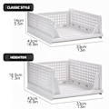 Miniatyrbillede 5 af 7: Folde Opbevaring Rack Opbevaring Kurv Garderobe Tøj Layered Opdeling Hylde Organiser Opbevaring Rack