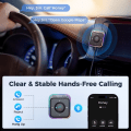 Pikkukuva 7 / 7: Bluetooth 5.3 auto sovitin parannettu kaksois mikrofoni ENC kohina poisto 3,5 mm AUX sovitin
