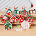 Miniatyrbilde 2 av 9: Jul godteri boks hus form gave bokser god jul pynt